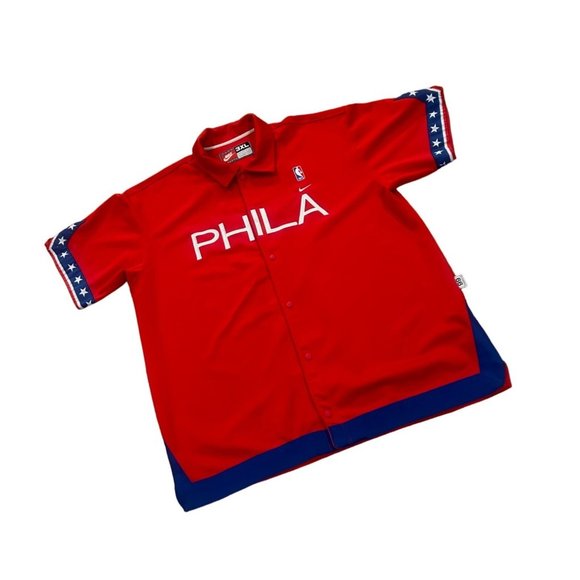 Nike Philadelphia 76ers 1966 Throwback NBA Warm Up Jacket Red Men's Size 3XL - Picture 3 of 8